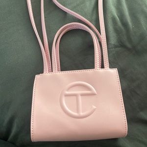 Telfar Global mini pink bag